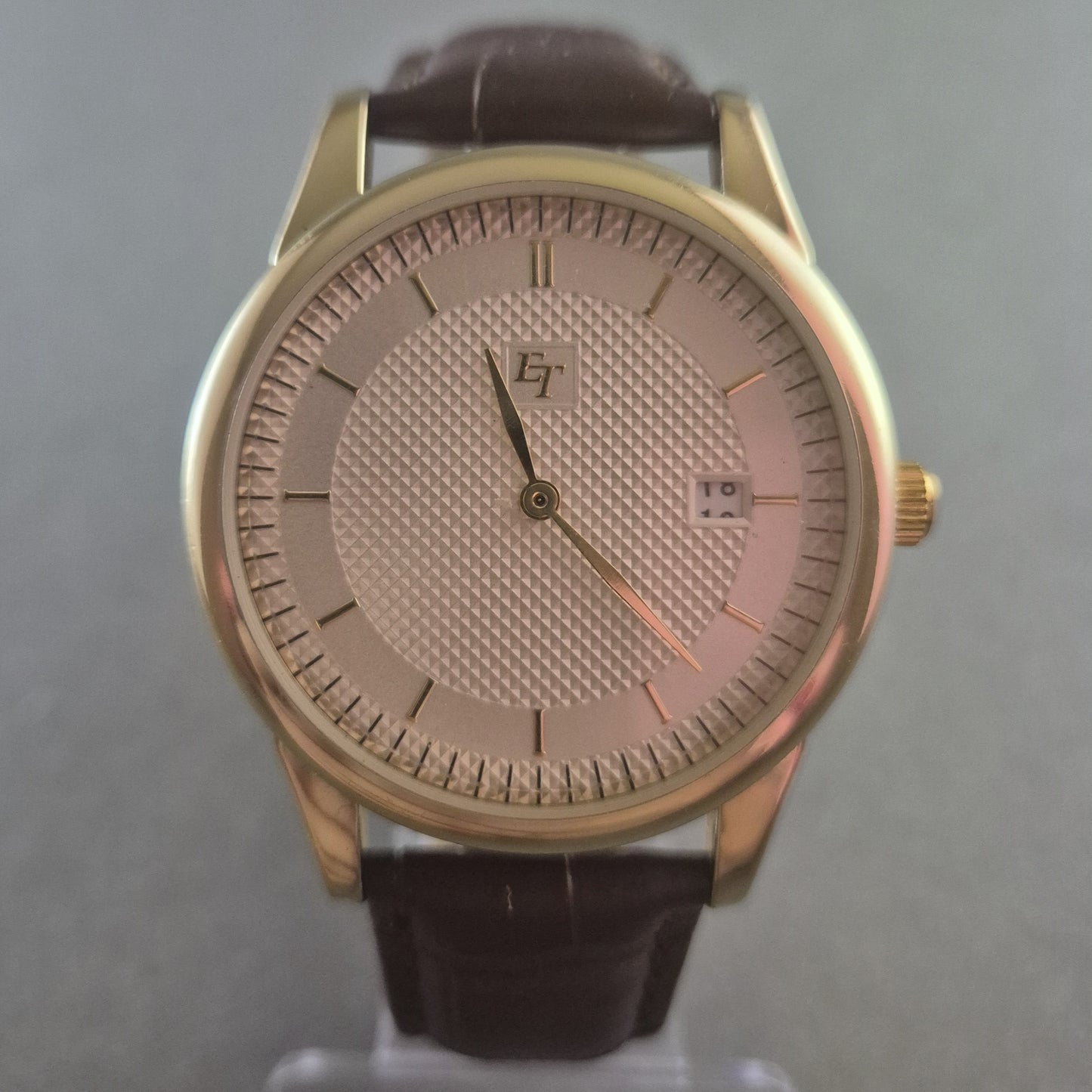 Elegante ET Armbanduhr – Klassisches Design mit Lederarmband