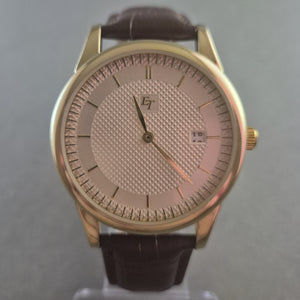 Elegante ET Armbanduhr – Klassisches Design mit Lederarmband