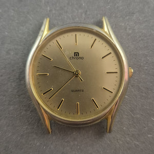 Chrono Armbanduhr – Minimalistisches Design in Goldoptik