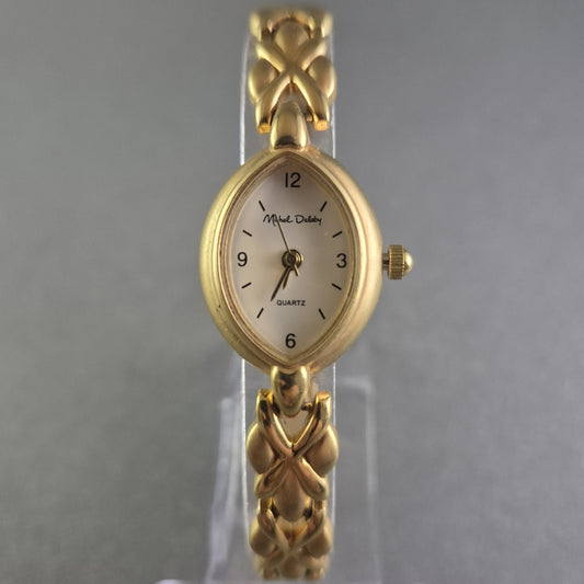 Elegante Damenarmbanduhr „Michel Delon“ – Goldfarbenes Design mit Quarzwerk