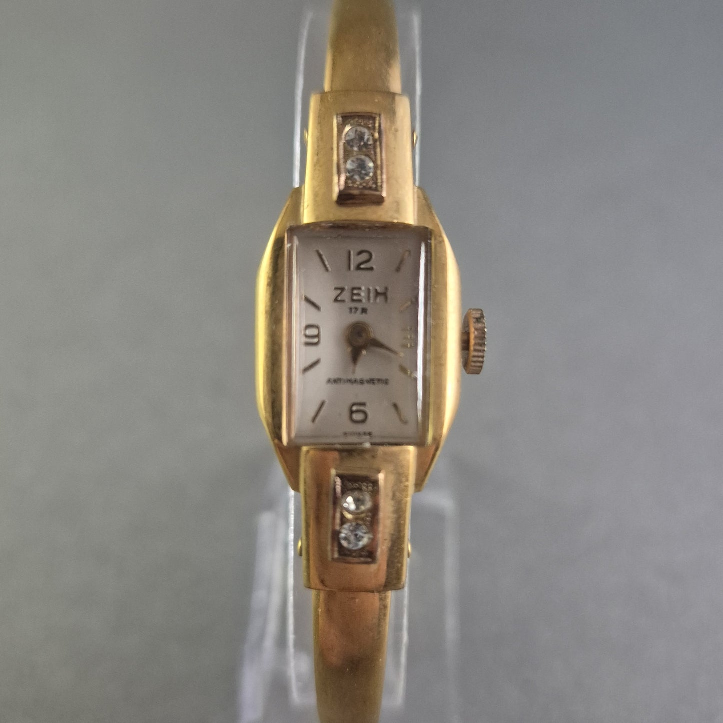 Exquisite Damenarmbanduhr von Zeih – Elegantes Vintage-Design mit Strasssteinen