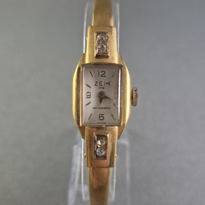 Exquisite Damenarmbanduhr von Zeih – Elegantes Vintage-Design mit Strasssteinen