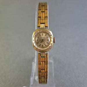 Edle Buren Damenarmbanduhr – Schweizer Präzision in vergoldetem Vintage-Design