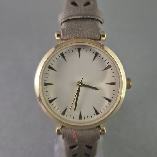 JG Damenarmbanduhr – Schlichtes Design mit Lederarmband