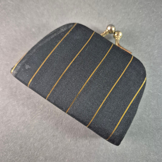 Vintage Kleingeldbörse mit Streifenmuster – Klassisch & Stilvoll