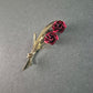 Elegante Vintage-Rosenbrosche – Goldfarbene Blütenpracht
