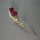 Elegante Vintage-Rosenbrosche – Goldfarbene Blütenpracht