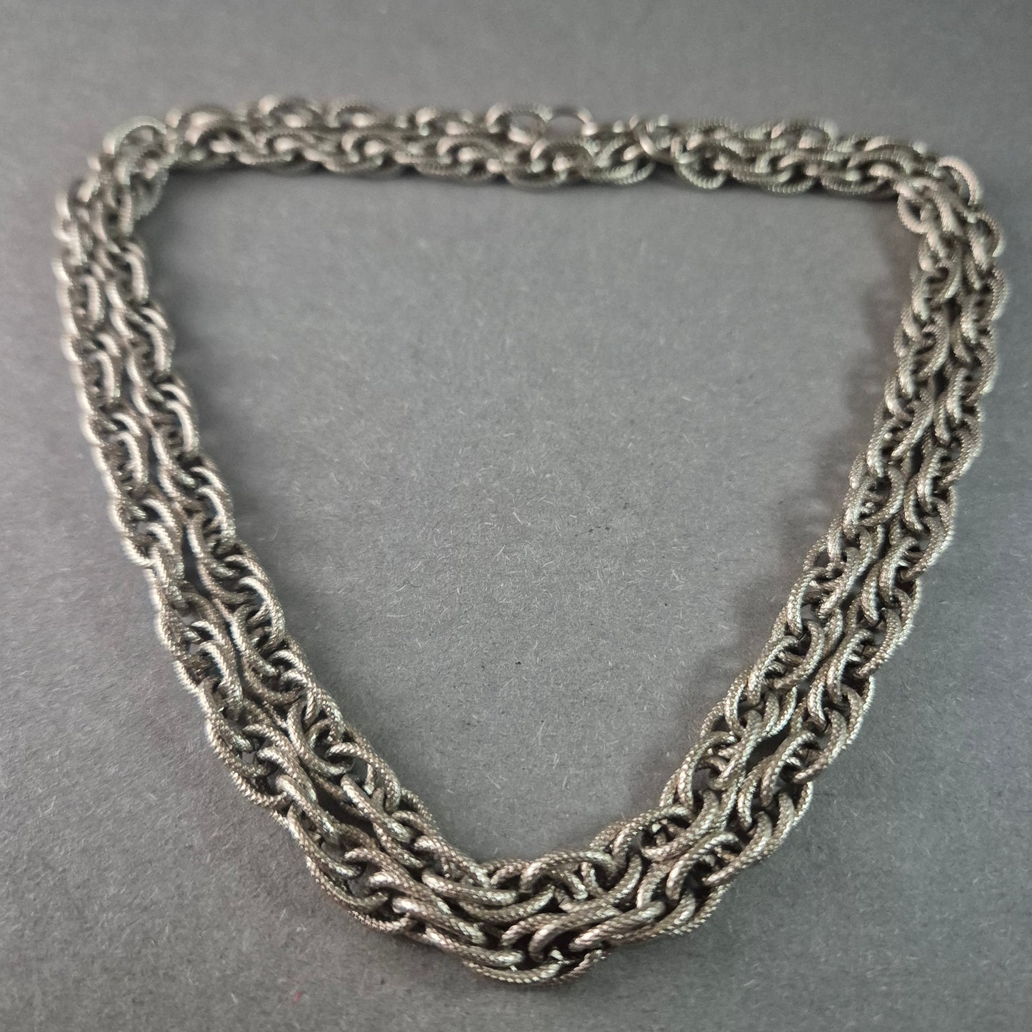 Schwere Vintage Halskette aus Silber Robustes Design