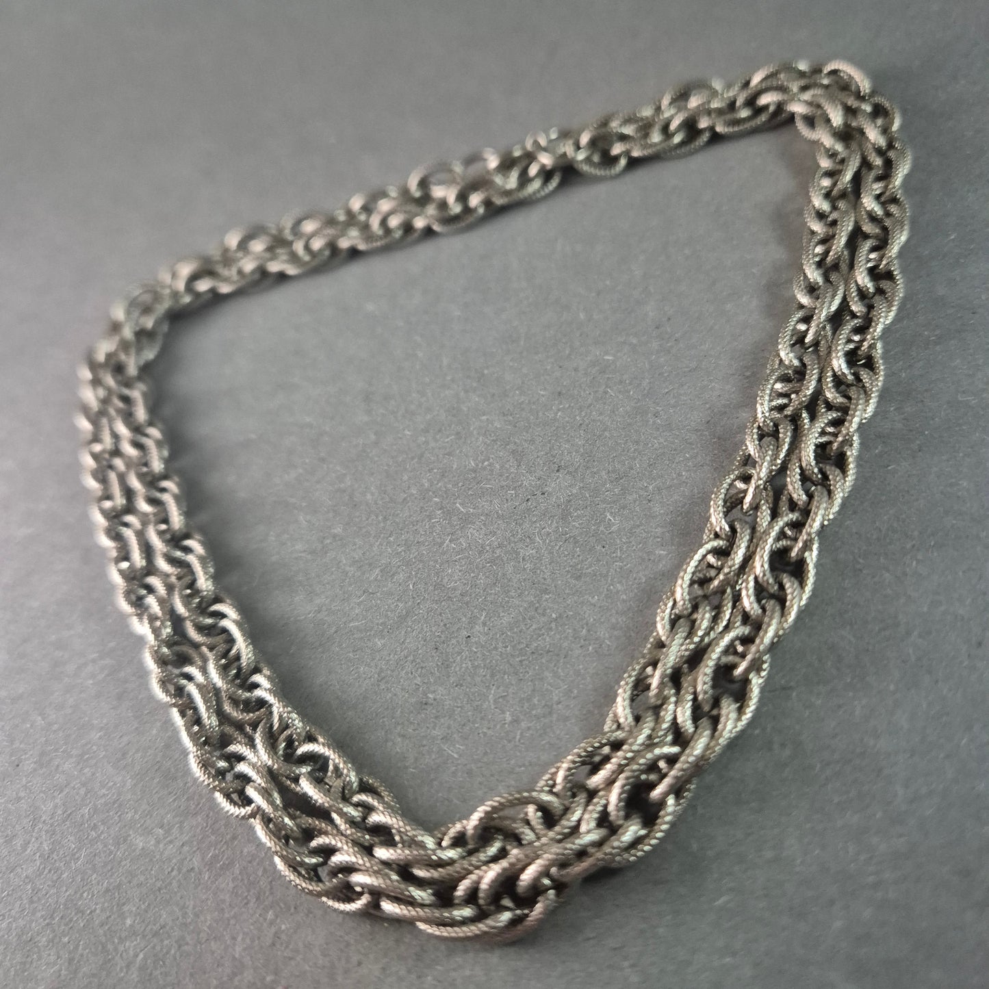 Schwere Vintage Halskette aus Silber Robustes Design