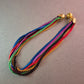 Farbenfrohes Vintage-Collier mit goldenen Akzenten