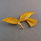 Vergoldete Designer-Brosche in Blattform – Eleganter Vintage-Stil