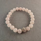 Elegantes Rosenquarz-Armband mit Strass-Element – Sanfte Schönheit