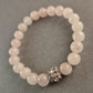 Elegantes Rosenquarz-Armband mit Strass-Element – Sanfte Schönheit