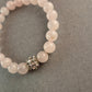 Elegantes Rosenquarz-Armband mit Strass-Element – Sanfte Schönheit