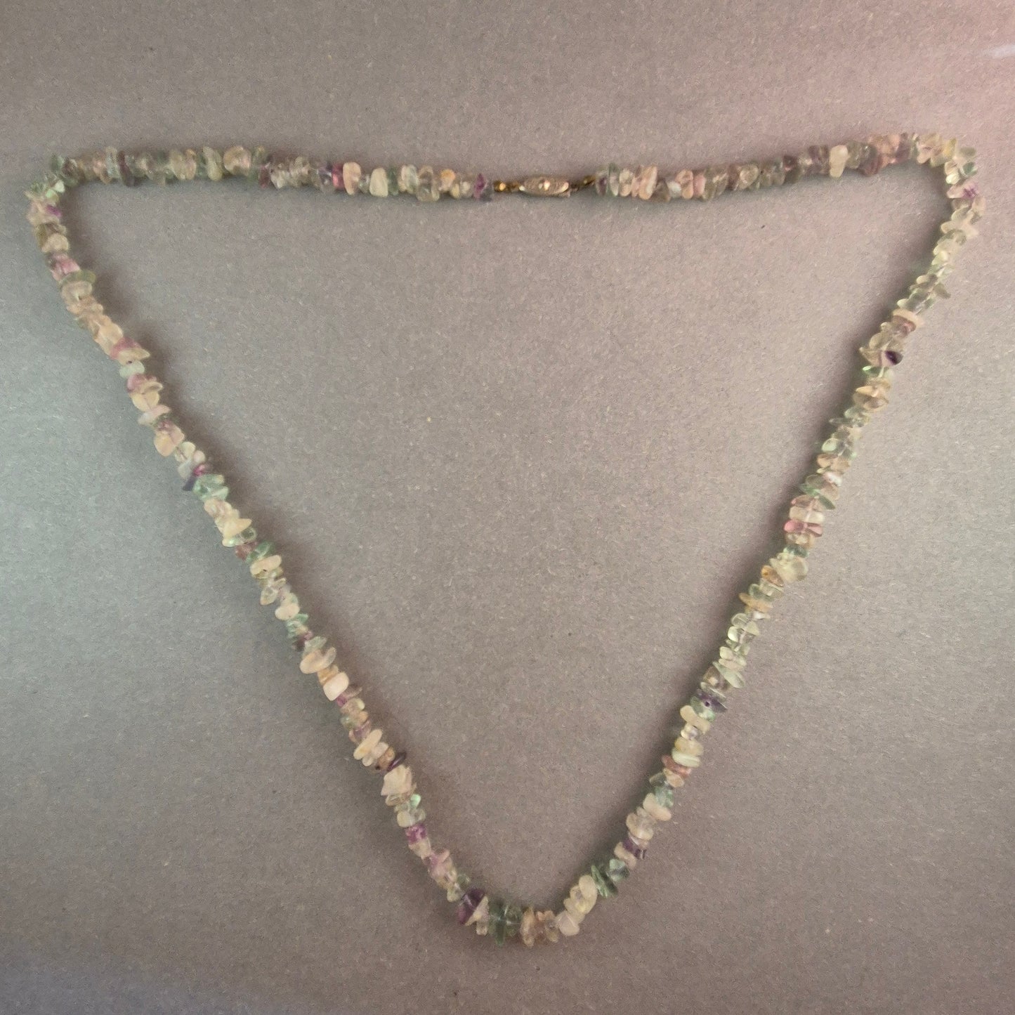 Fluorit Edelstein-Kette Natürliche Eleganz mit Vintage-Verschluss