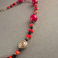 Elegante Halskette mit Korallen & Onyx – Stilvolles Unikat