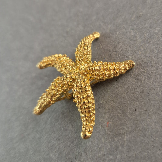 Goldene Seestern-Brosche – Maritimer Vintage-Chic