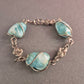 Edles Armband mit blauen Natursteinen – Handgearbeitet mit Silberdraht