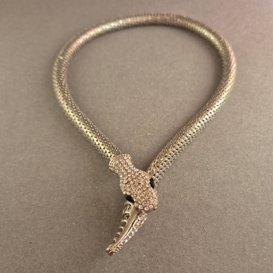 Exklusive Schlangen Halskette mit Strass