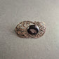 Antike Silberbrosche mit Onyx – Elegantes Jugendstil-Design