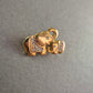 Goldene Elefanten-Brosche mit Strass – Symbol für Glück und Eleganz