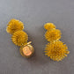 Elegante goldene Clip-Ohrringe – Florales Design mit Vintage-Charme