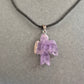 Handgefertigte Amethyst-Halskette – Spirituelles Design mit Engel-Anhänger