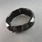 Schwarzes Vintage-Armband – Facettierte Optik mit Stretchband