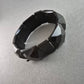 Schwarzes Vintage-Armband – Facettierte Optik mit Stretchband