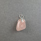 Vintage Rosenquarz-Anhänger – Sanfte Eleganz mit Silberfassung