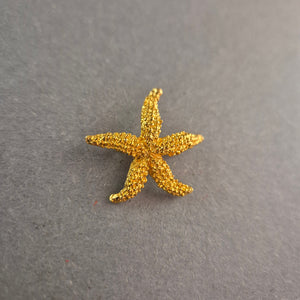 Goldfarbene Seestern-Brosche – Maritimer Vintage-Chic