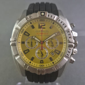 Convicta Uhr Armbanduhr Sportlicher Chronograph mit gelbem Zifferblatt