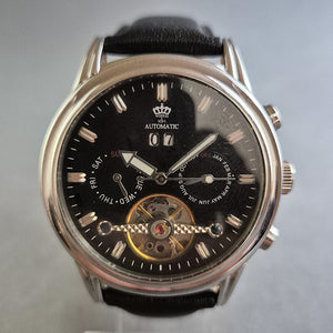 Herrenarmbanduhr Automatik Kalenderfunktion & Sichtfenster