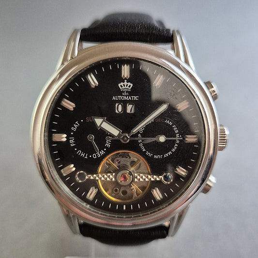 Herrenarmbanduhr Automatik Kalenderfunktion & Sichtfenster