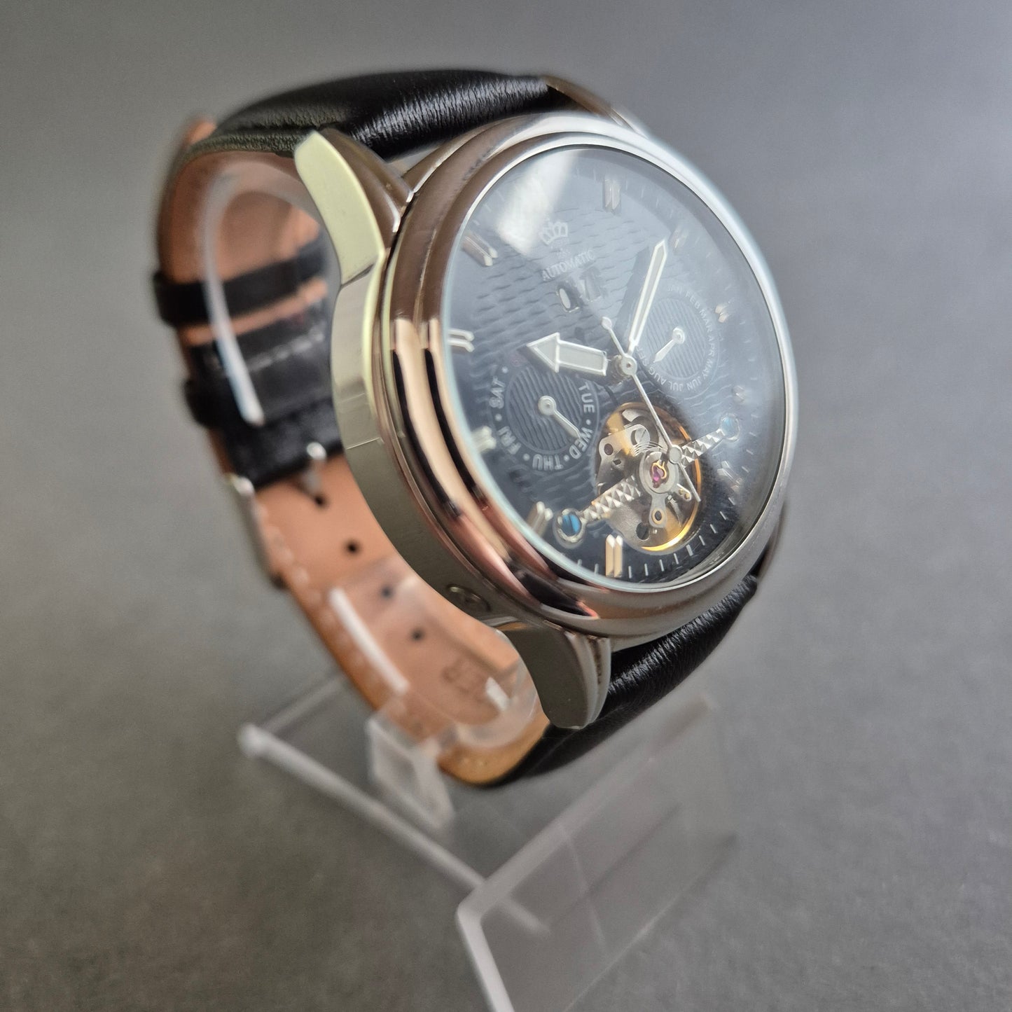 Herrenarmbanduhr Automatik Kalenderfunktion & Sichtfenster