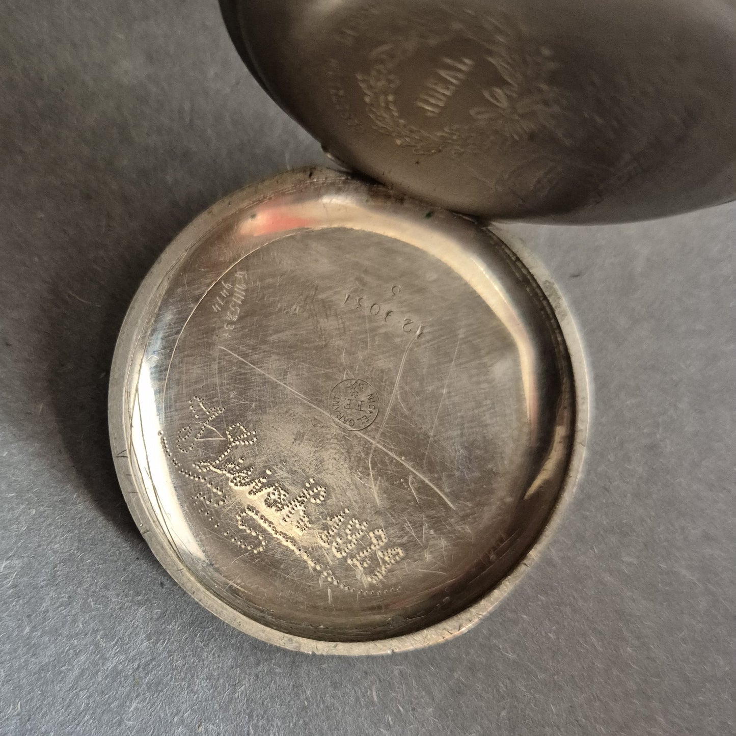 Antike JDEAL Taschenuhr Herrenuhr Eleganter Savonnette Stil