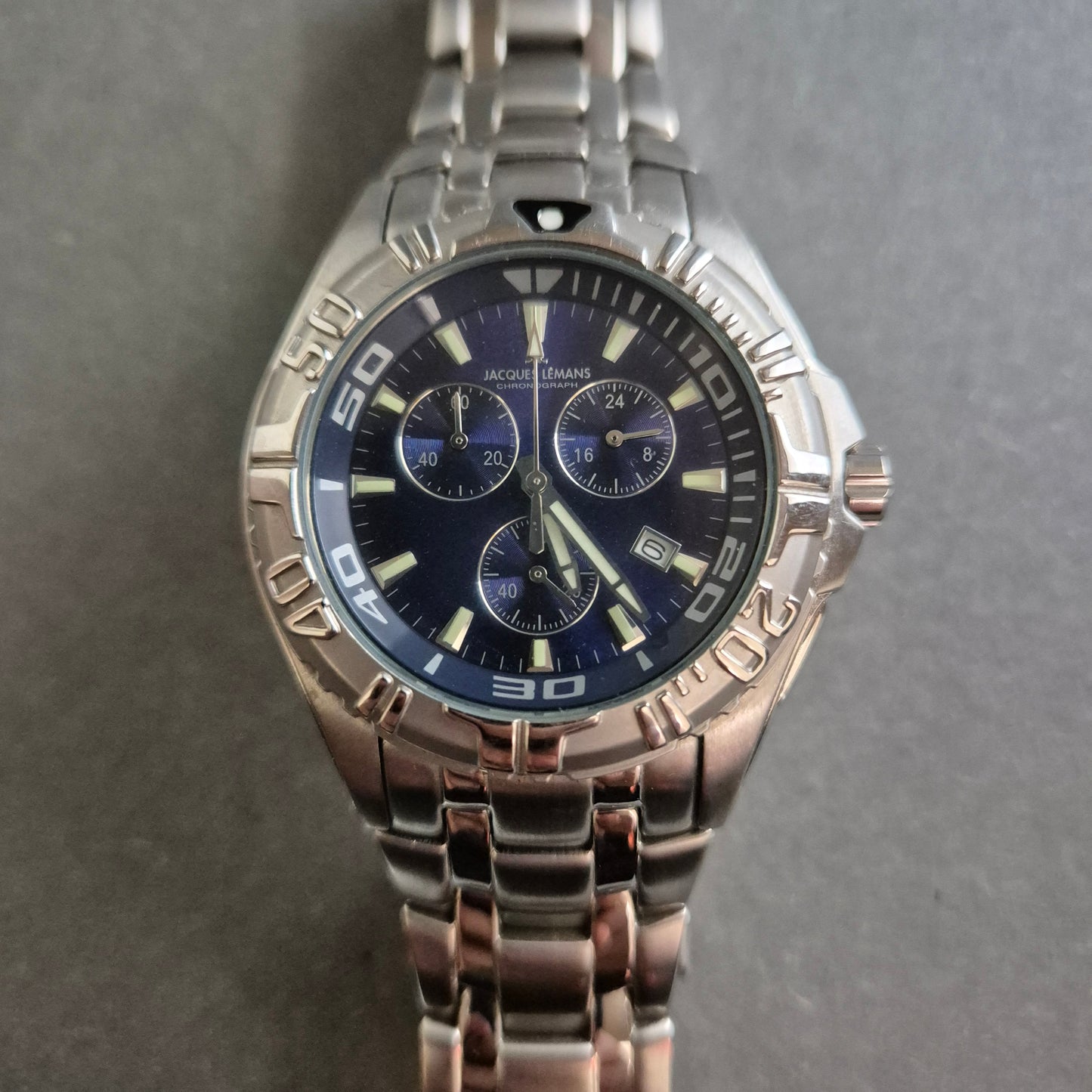 Jacques Lemans Uhr Herrenarmbanduhr Edelstahl-Chronograph