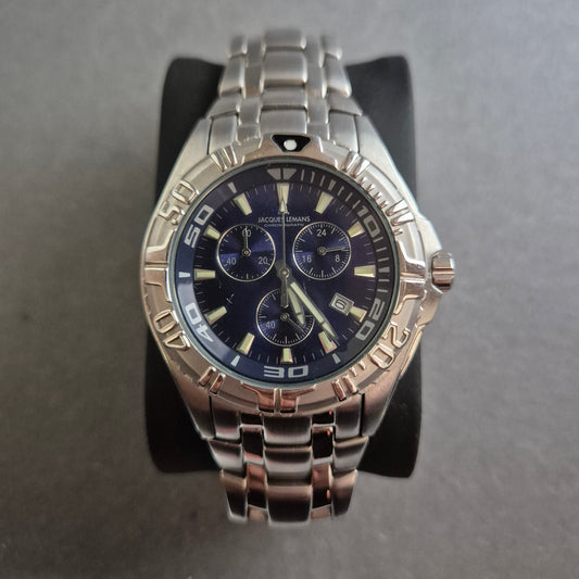 Jacques Lemans Uhr Herrenarmbanduhr Edelstahl-Chronograph