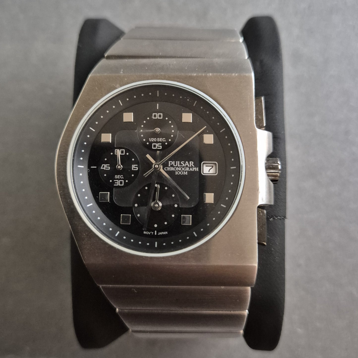 Pulsar Uhr Herrenarmbanduhr Japanischer Chronograph im Retro-Look