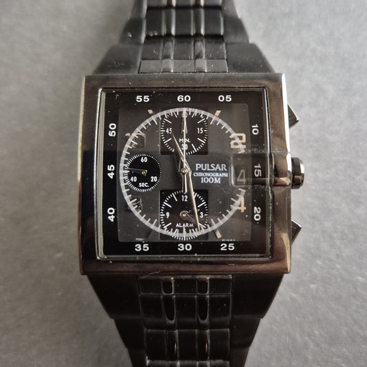 Pulsar Uhr Herrenarmbanduhr Quadratischer Chronograph