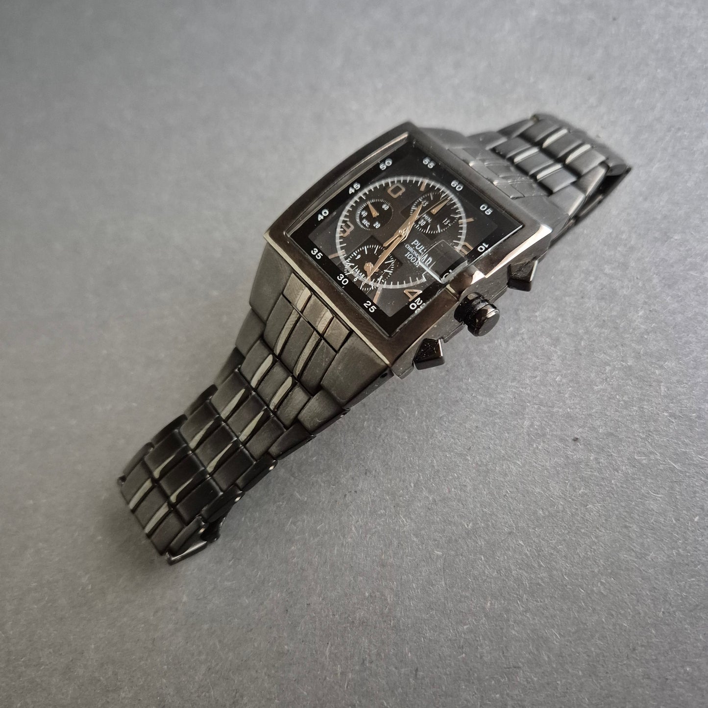 Pulsar Uhr Herrenarmbanduhr Quadratischer Chronograph