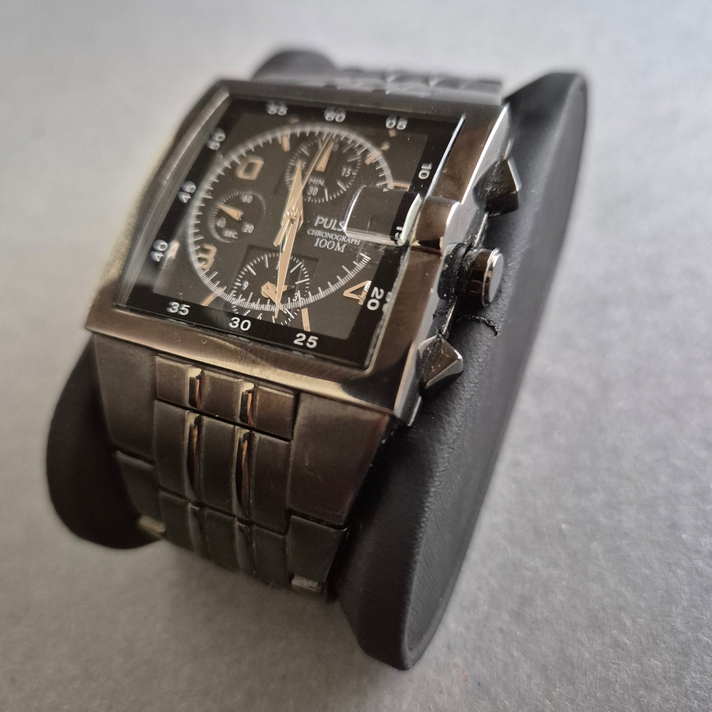 Pulsar Uhr Herrenarmbanduhr Quadratischer Chronograph