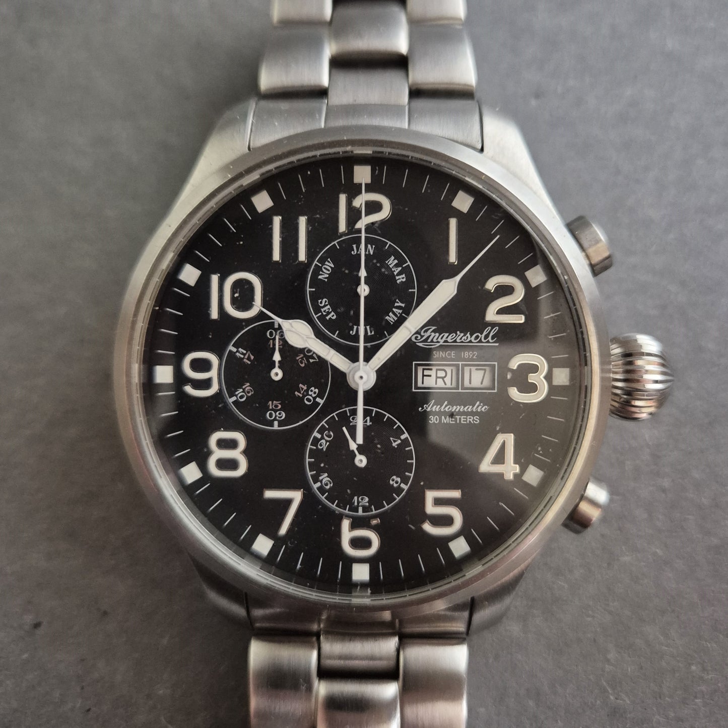 Ingersoll Uhr Herrenarmbanduhr Automatikwerk Vollkalender limitierter Edition