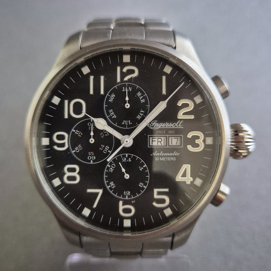 Ingersoll Uhr Herrenarmbanduhr Automatikwerk Vollkalender limitierter Edition