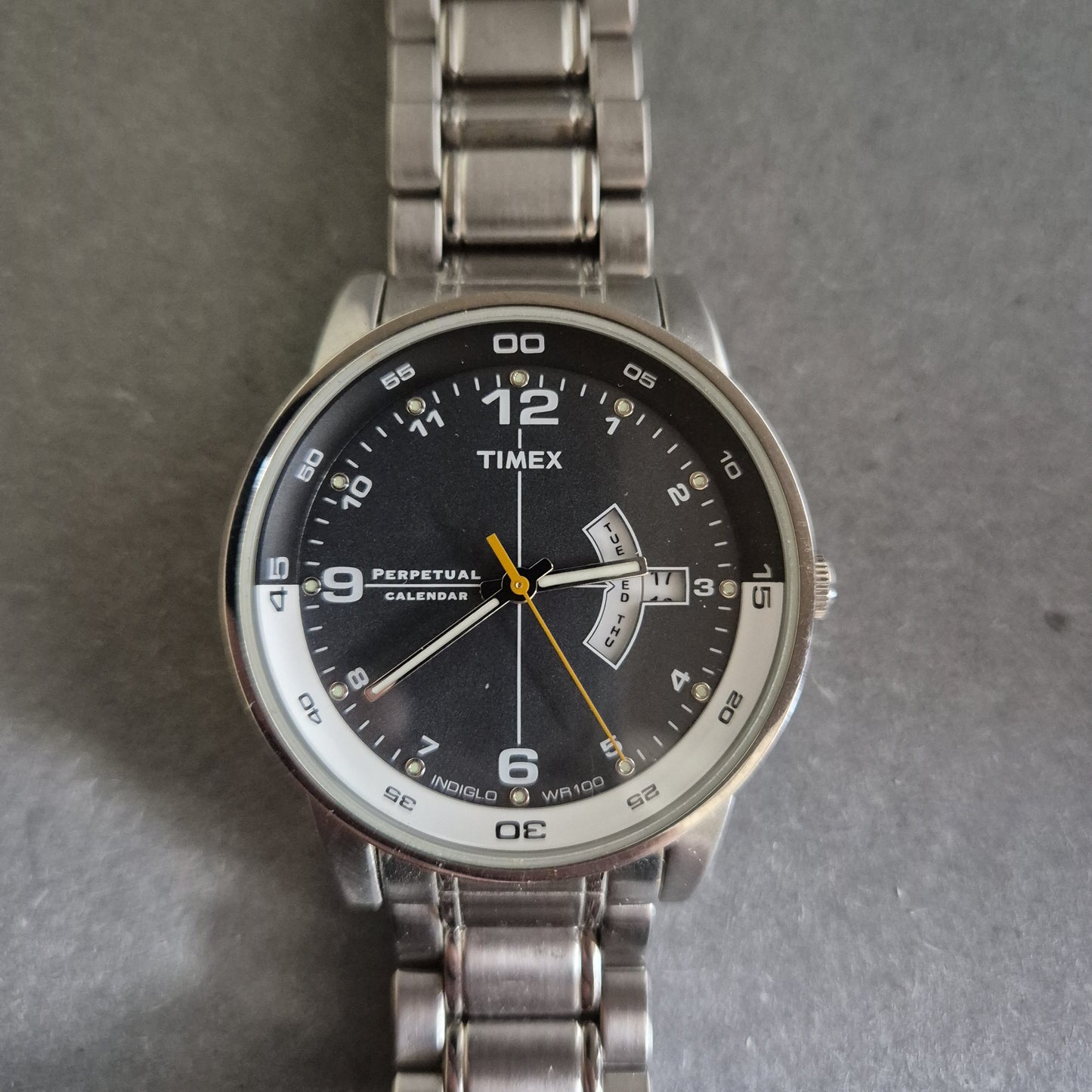 Timex Uhr Herrenarmbanduhr Perpetual Calendar INDIGLO-Beleuchtung