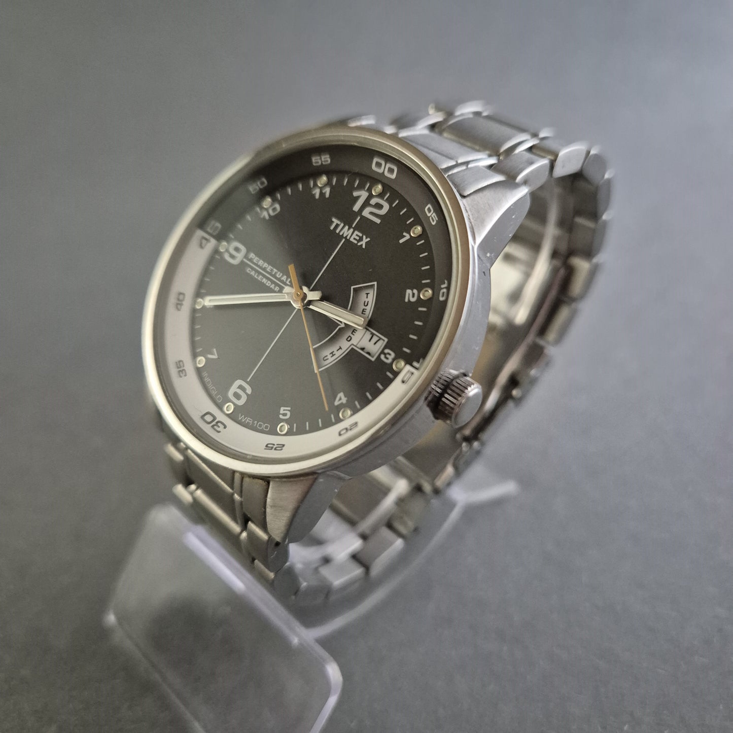 Timex Uhr Herrenarmbanduhr Perpetual Calendar INDIGLO-Beleuchtung