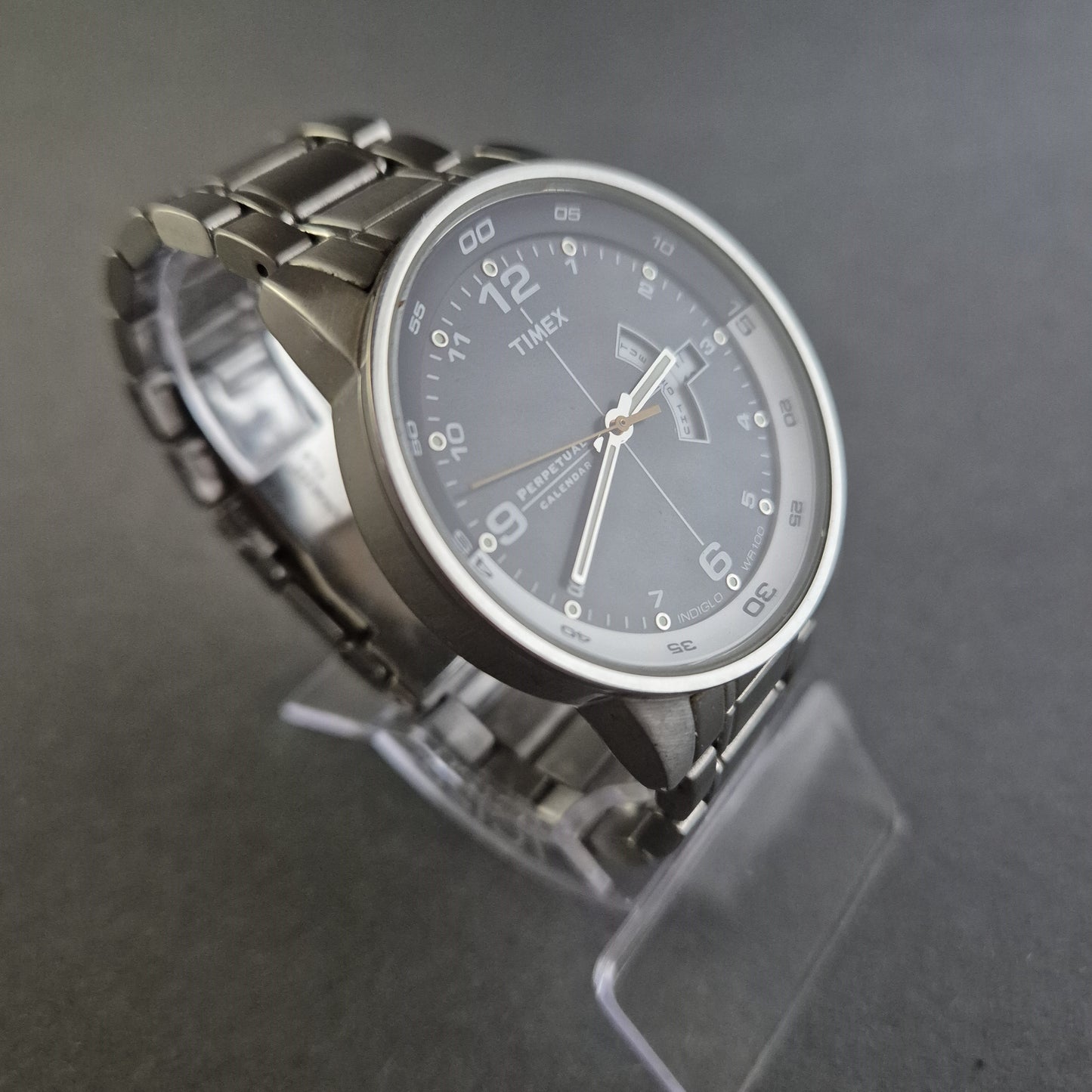 Timex Uhr Herrenarmbanduhr Perpetual Calendar INDIGLO-Beleuchtung