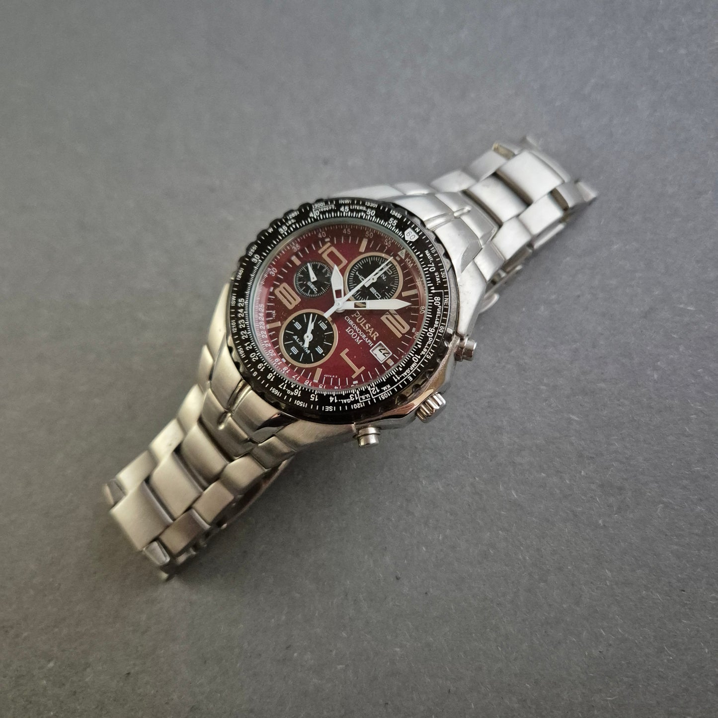 Pulsar Uhr Herrenarmbanduhr Chronograph 100 m Wasserdichte