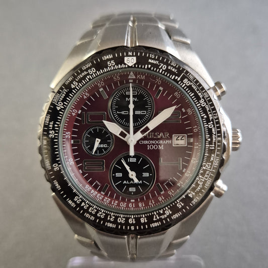 Pulsar Uhr Herrenarmbanduhr Chronograph 100 m Wasserdichte