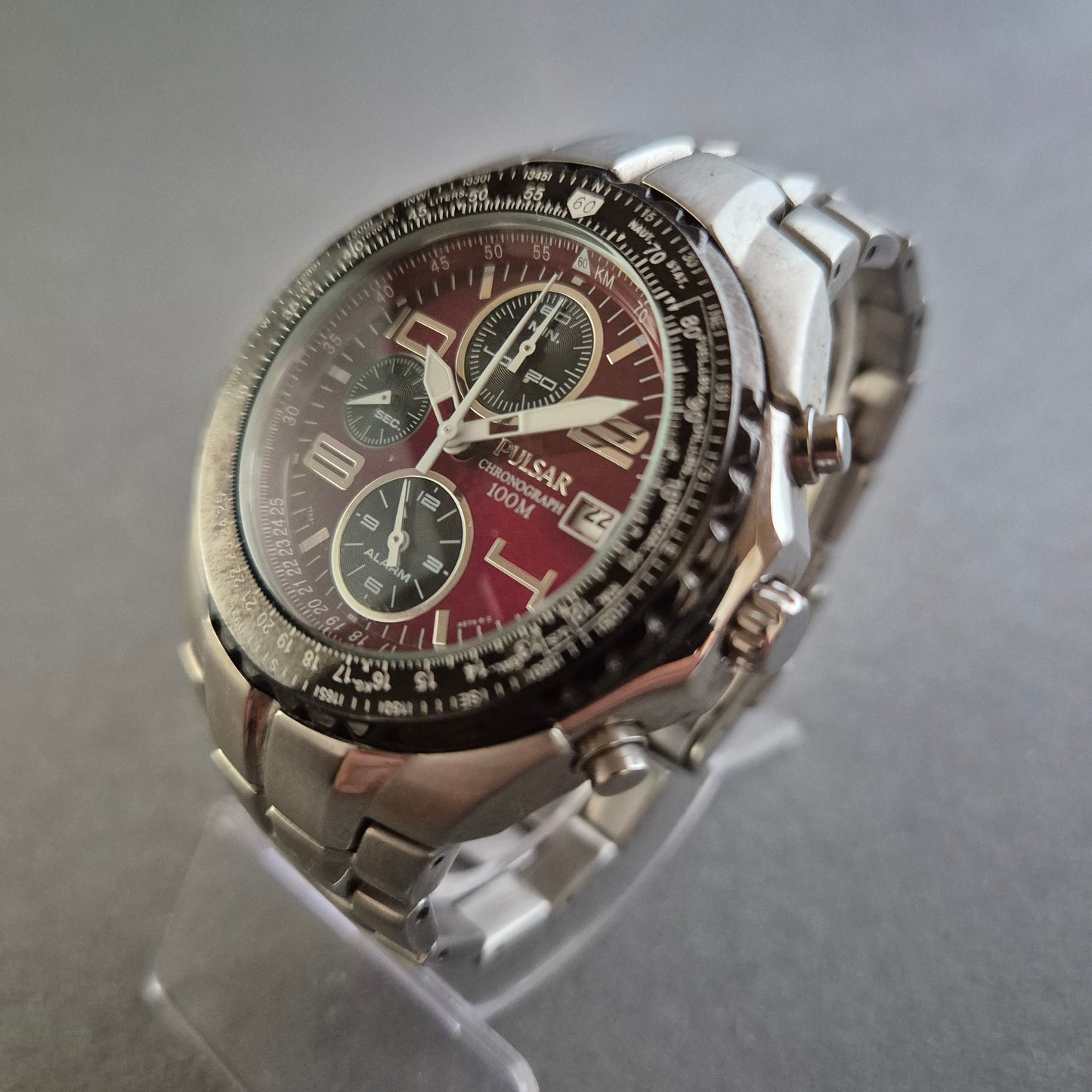 Pulsar Uhr Herrenarmbanduhr Chronograph 100 m Wasserdichte